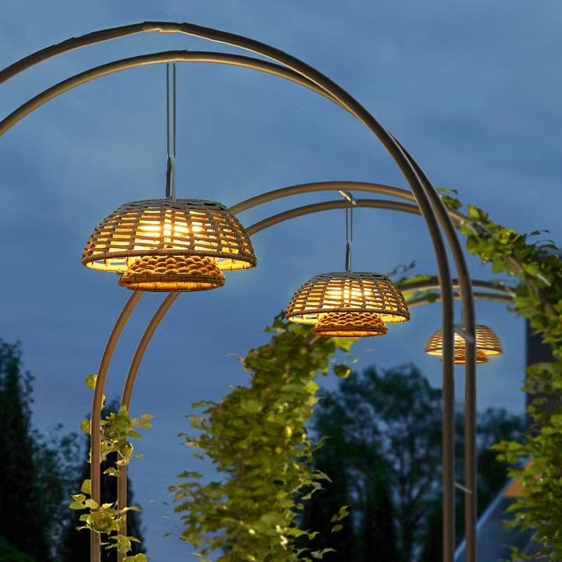 LumièreNature - Lampe Suspendue Écologique en Bambou pour Extérieur