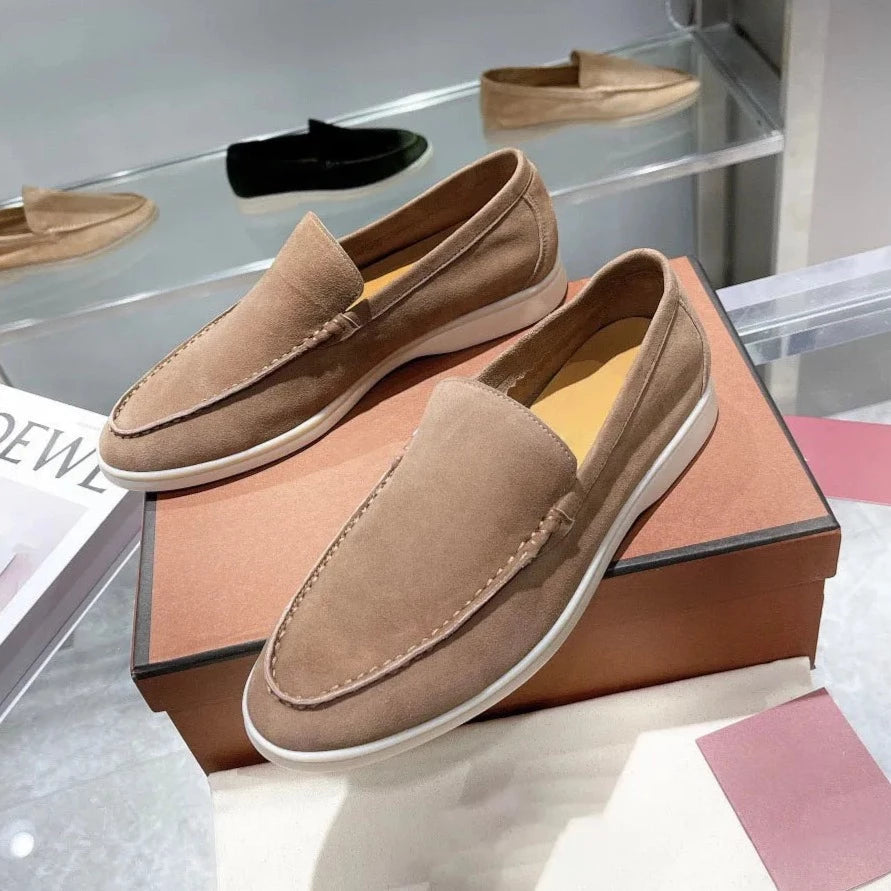 LuxeFoot - Loafers en Suède pour Hommes, Confort Élevé et Style Élégant