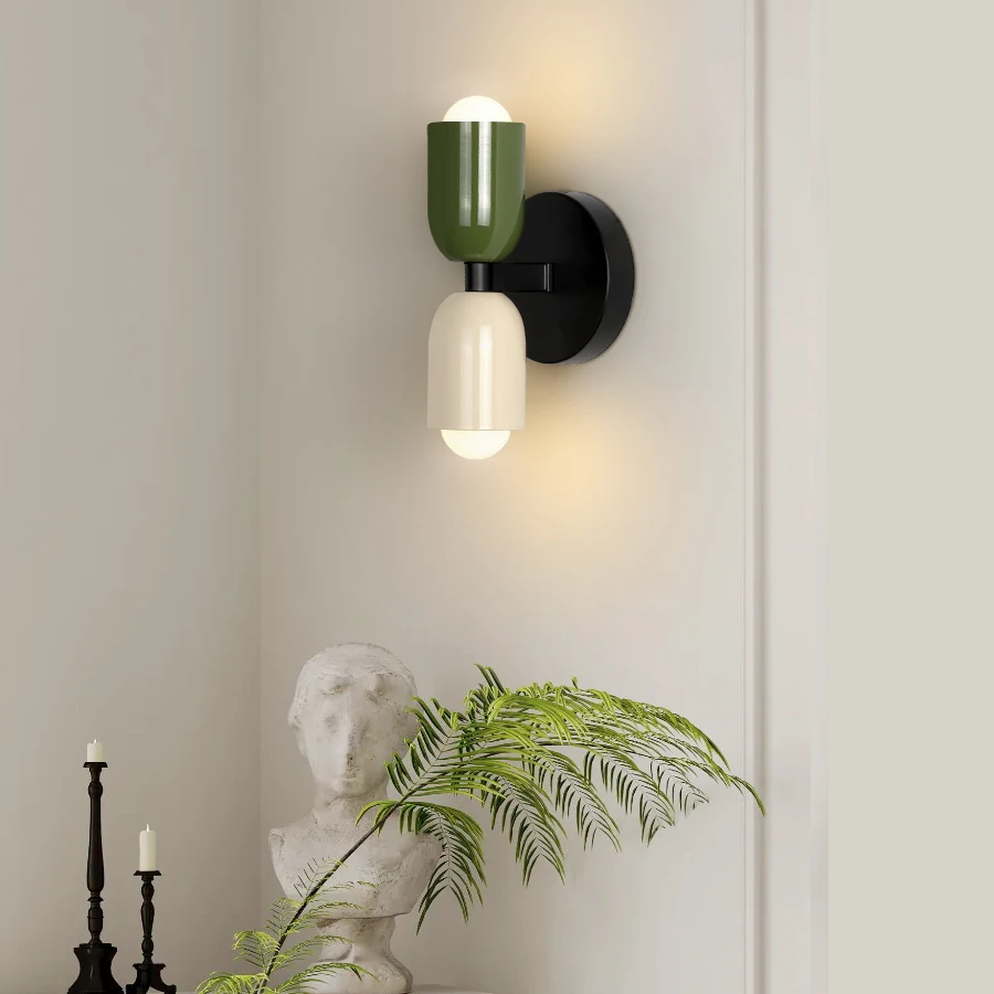 LuxeLumière - Applique Murale Double Design Moderne en Acier Inoxydable, Écologique et Facile à Installer