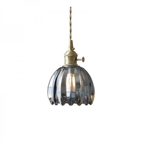 LumiChic - Suspension en Verre Floral Japonais, Éclairage Élégant pour Décoration Moderne
