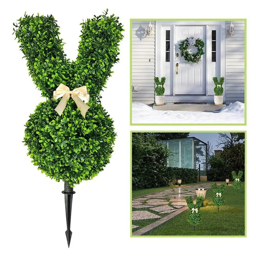 SpringVibes - Topiaire Lapin Vert pour une Déco Fraîche et Élégante