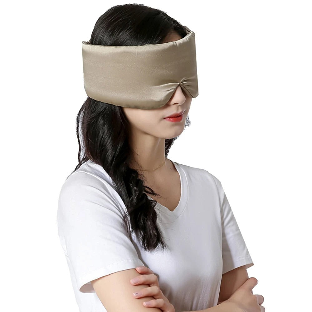 SnoozeLux - Masque de Nuit en Soie de Murier pour un Sommeil Réparateur