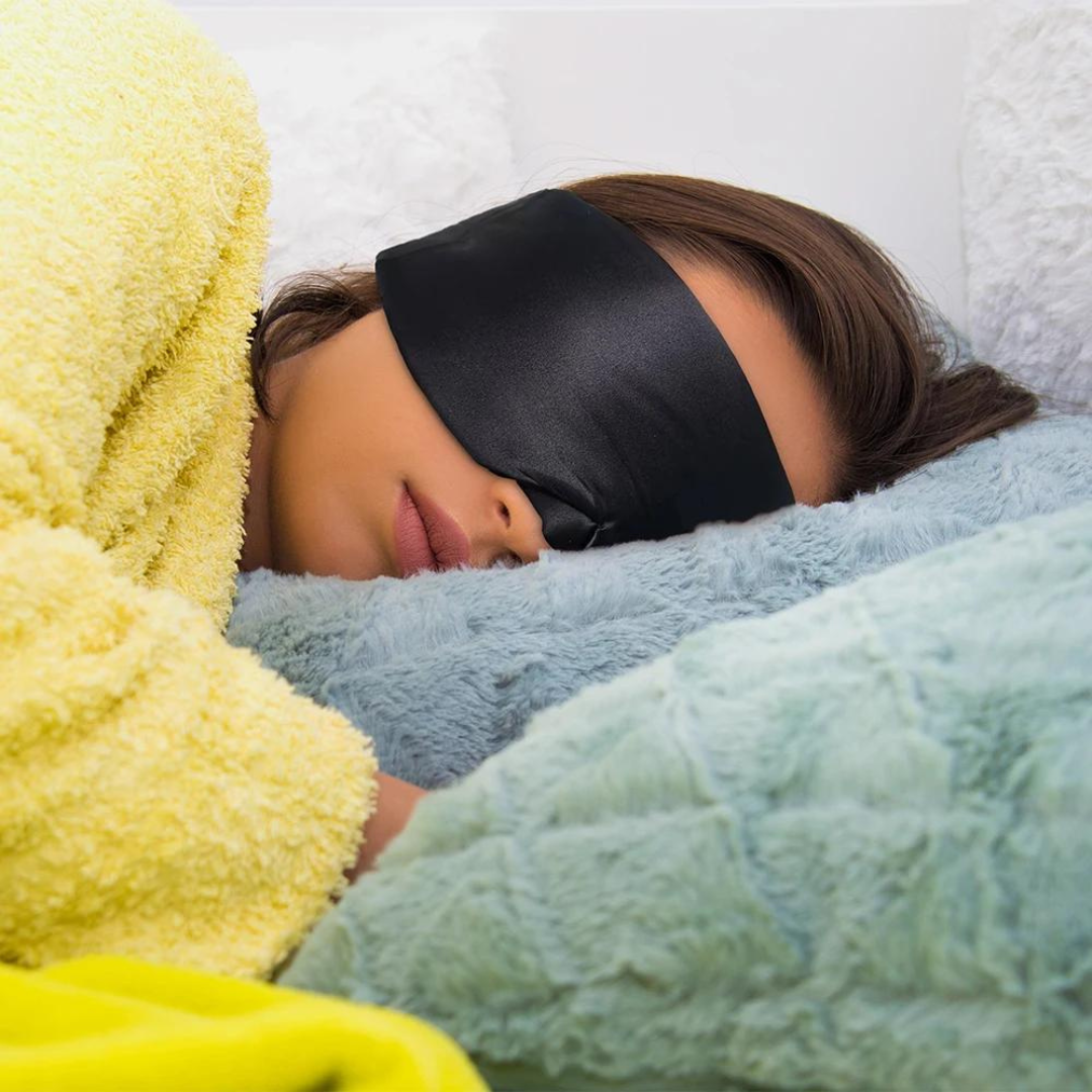 SnoozeLux - Masque de Nuit en Soie de Murier pour un Sommeil Réparateur