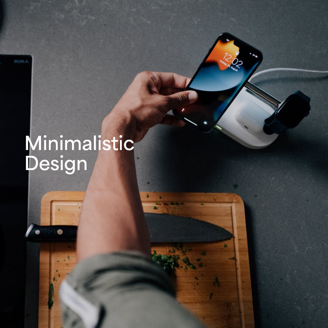 PowerBoost - Station de Charge 3-en-1 Sans Fil pour Recharge Rapide et Sécurisée