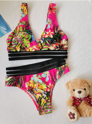Maravy | Ensemble Bikini Deux Pièces avec Imprimé Tribal Boho-Chic Croisé