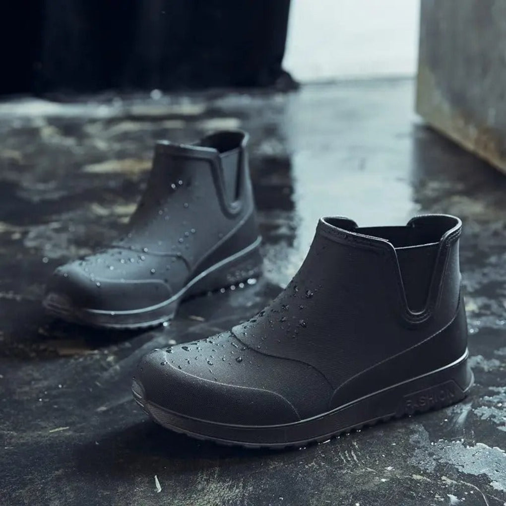 Bottes de pluie pour hommes, légères, résistantes et imperméables, à enfiler