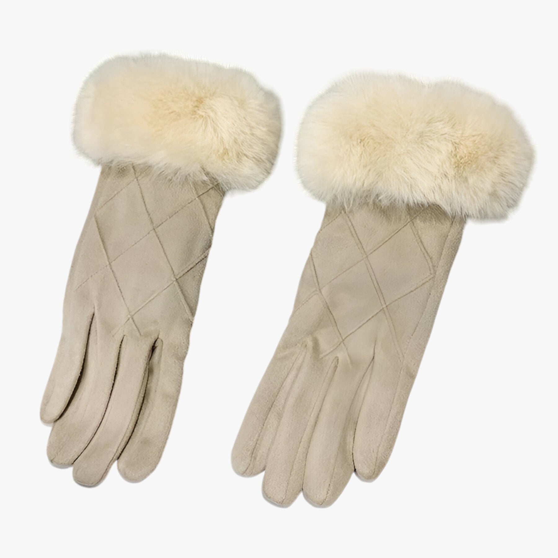 EleganceTouch | Gants d'Hiver en Suède Plaid - Élégants & Compatibles avec Écran Tactile