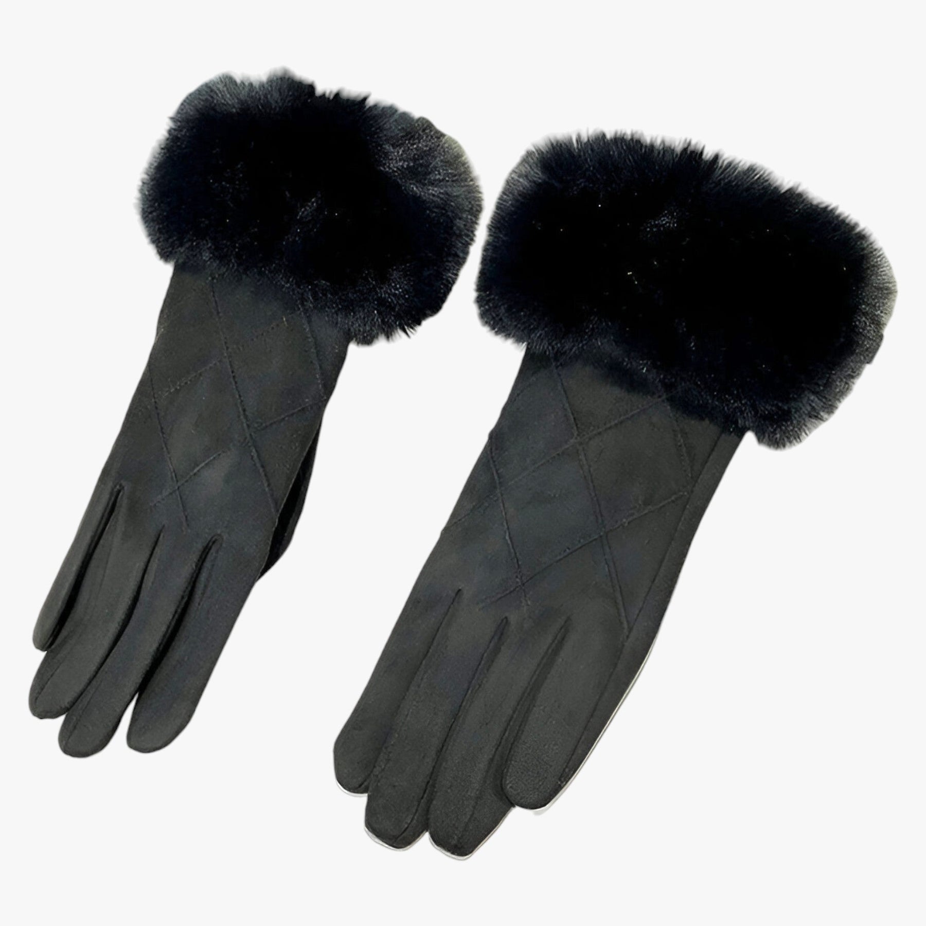 EleganceTouch | Gants d'Hiver en Suède Plaid - Élégants & Compatibles avec Écran Tactile