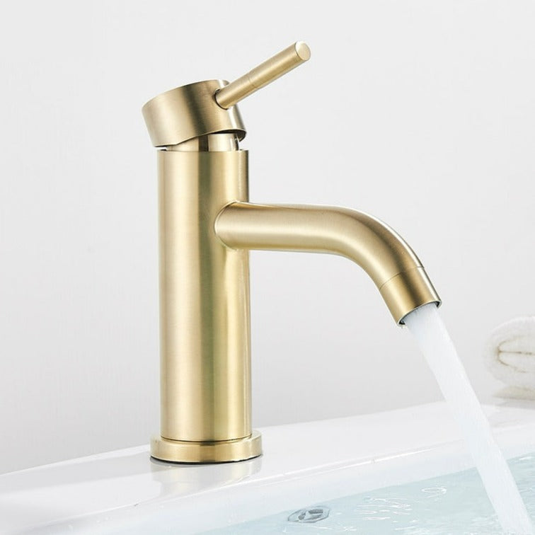 Acel - Robinet de Bain Moderne en Or Brossé