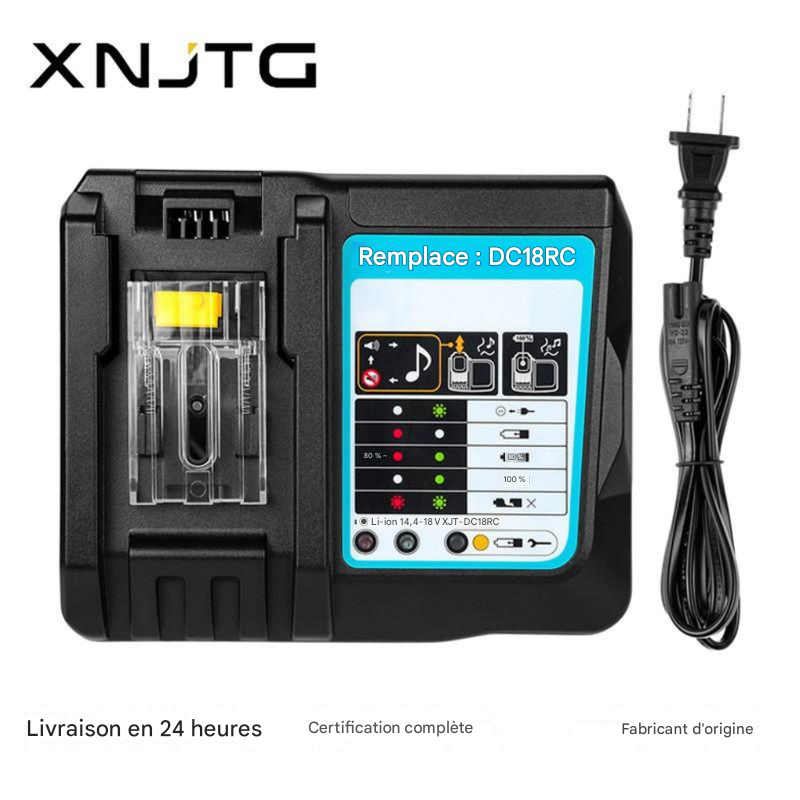 2 batteries de remplacement 18 V 8,0 Ah + chargeur